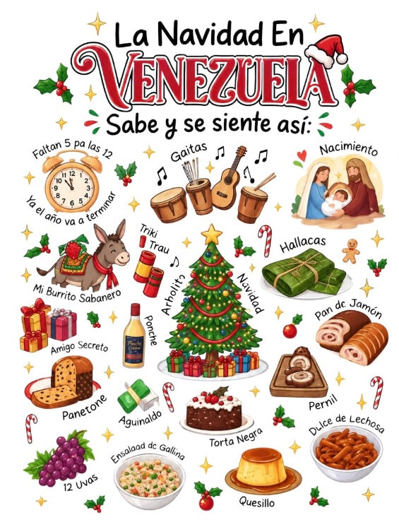 Camiseta Navideña Venezolana 🇻🇪🎄 | La Navidad en Venezuela Sabe y Se Siente Así